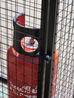 Calor Gas Storage Cage Warehouse Ladder