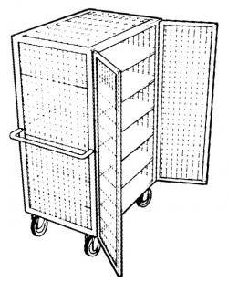 Heavy Duty Steel Shelf Trucks Warehouse Ladder