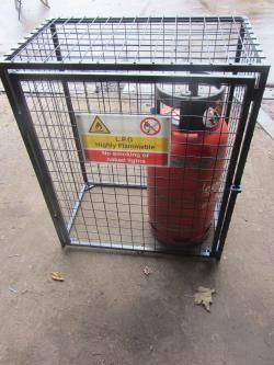 Calor Gas Storage Cage Warehouse Ladder